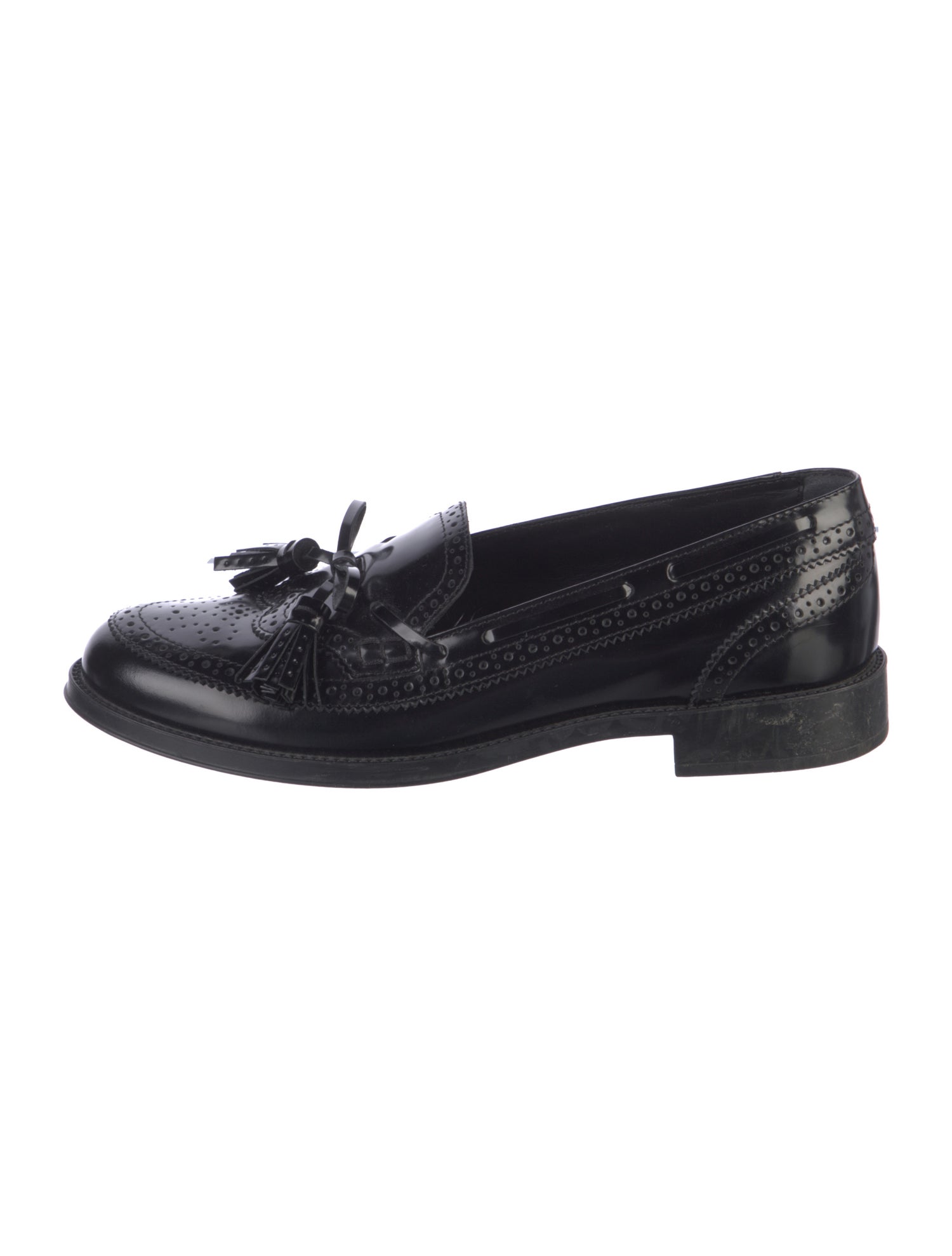 Tod's Leather Tassel Accents Loafers