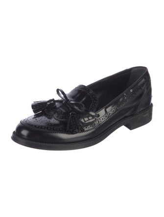 Tod's Leather Tassel Accents Loafers