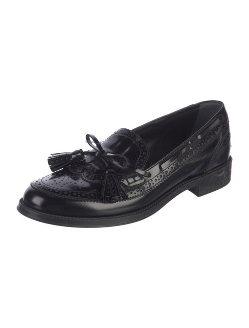 Tod's Leather Tassel Accents Loafers