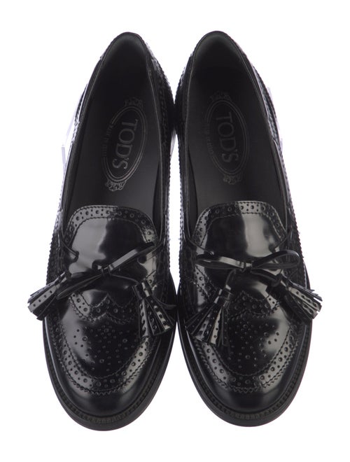 Tod's Leather Tassel Accents Loafers