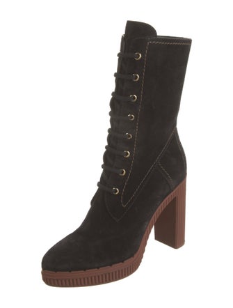 Tod's Suede Lace-Up Boots