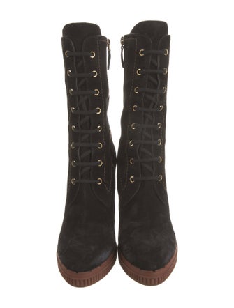 Tod's Suede Lace-Up Boots