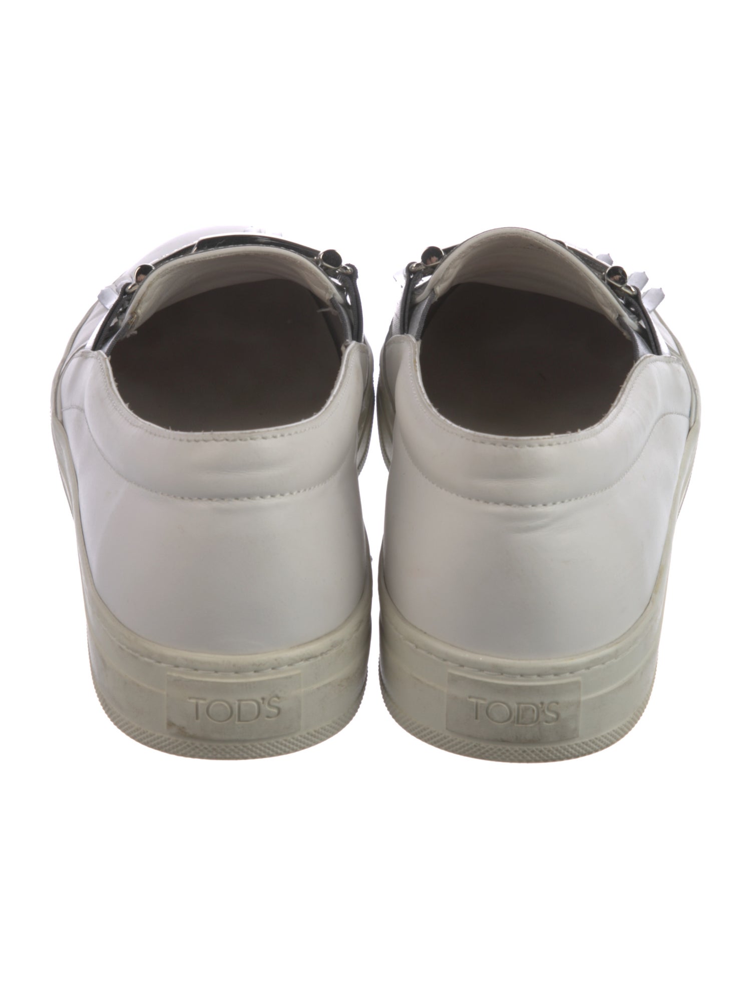 Tod's Leather Fringe Trim Accent Sneakers