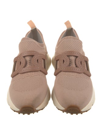 Tod's Leather Trim Embellishment Sock Sneakers