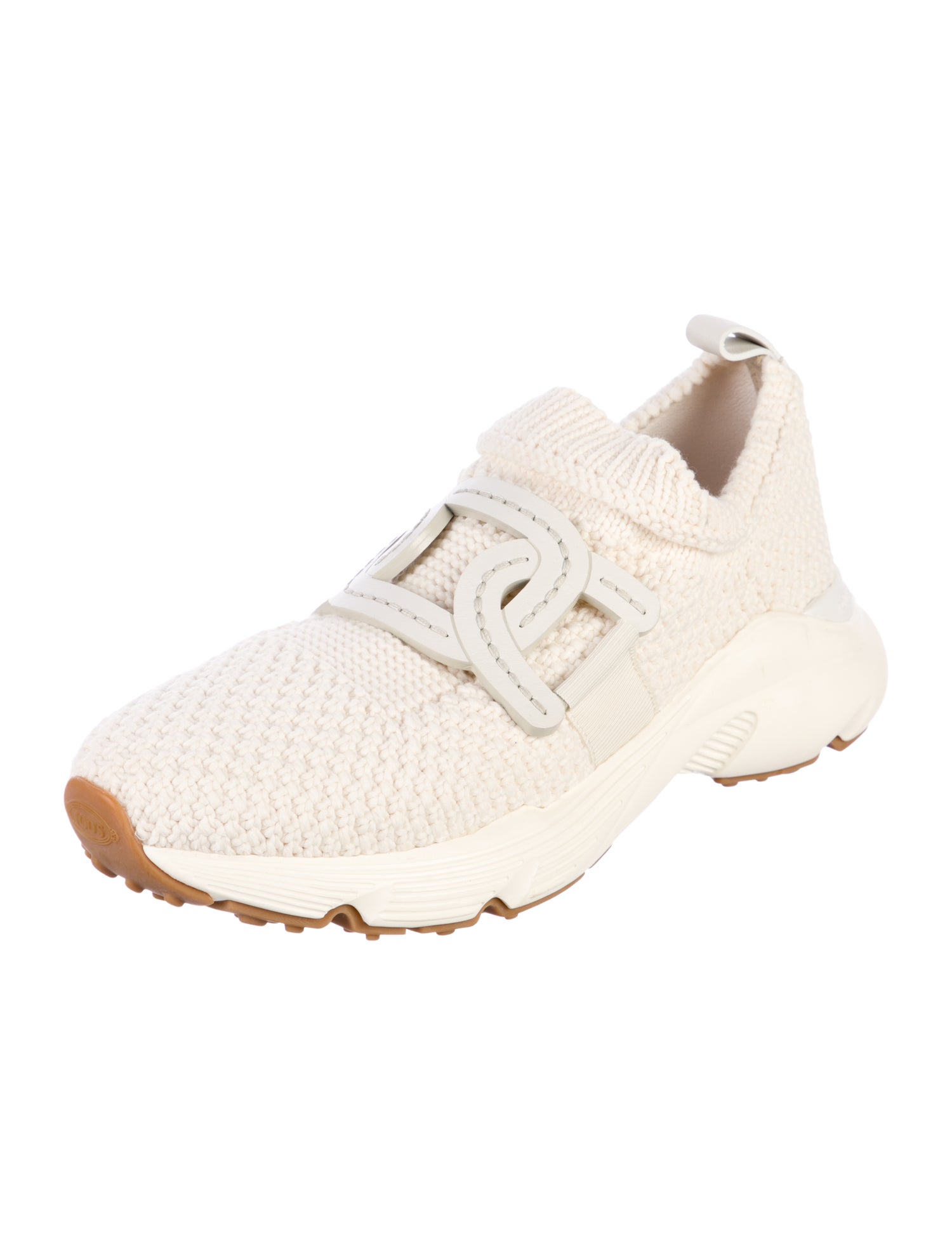 Tod's Leather Trim Embellishment Sock Sneakers