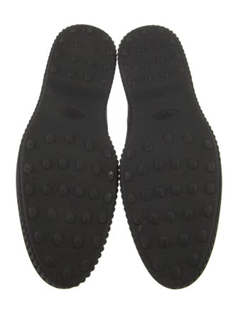 Tod's Leather Fur Trim Combat Boots