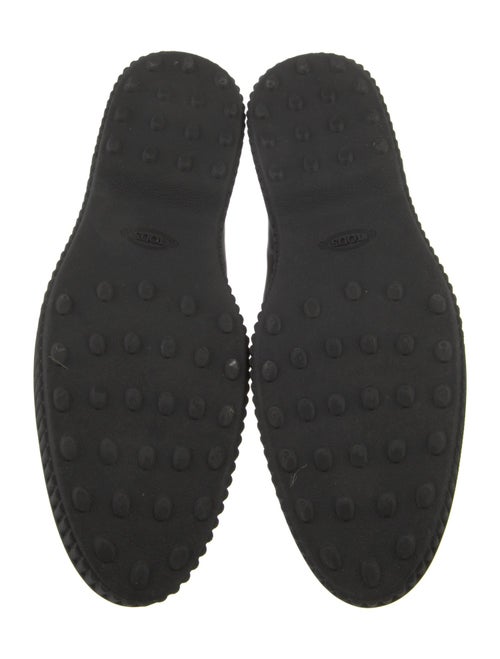 Tod's Leather Fur Trim Combat Boots