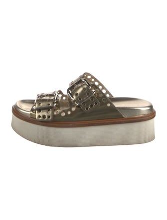 Tod's Leather Lasercut Accents Slides