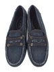 Tod's Denim Raw-Edge Trim Loafers