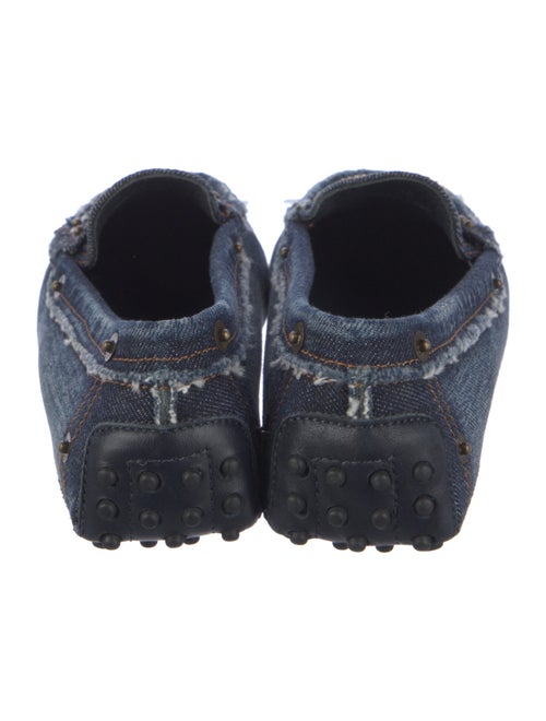 Tod's Denim Raw-Edge Trim Loafers