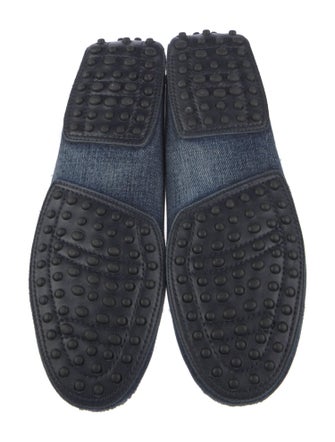 Tod's Denim Raw-Edge Trim Loafers
