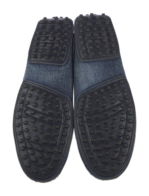 Tod's Denim Raw-Edge Trim Loafers