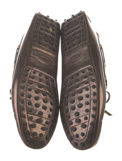 Tod's Leather Whipstitch Trim Loafers