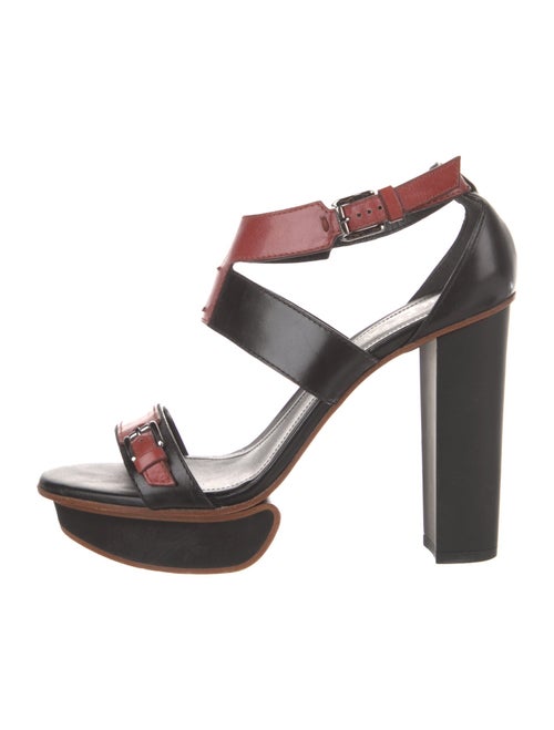Tod's Leather Colorblock Pattern Sandals
