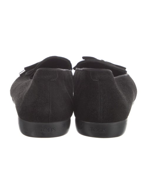 Tod's Suede Bow Accents Loafers