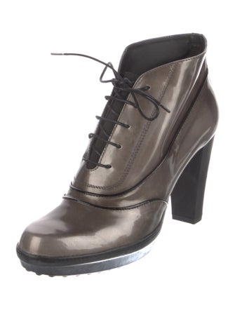 Tod's Patent Leather Lace-Up Boots
