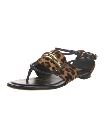 Tod's Ponyhair Animal Print Flats