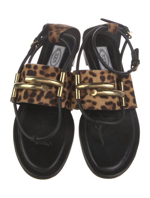 Tod's Ponyhair Animal Print Flats