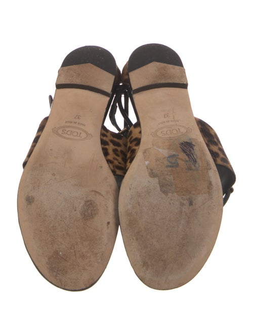 Tod's Ponyhair Animal Print Flats