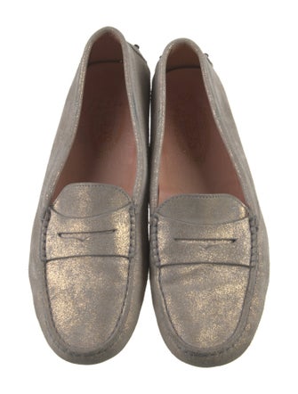 Tod's Suede Glitter Accents Loafers