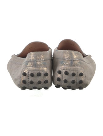 Tod's Suede Glitter Accents Loafers