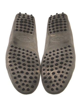 Tod's Suede Glitter Accents Loafers