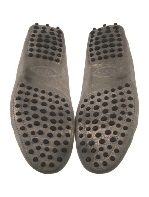 Tod's Suede Glitter Accents Loafers