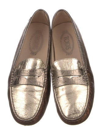Tod's Leather Colorblock Pattern Loafers