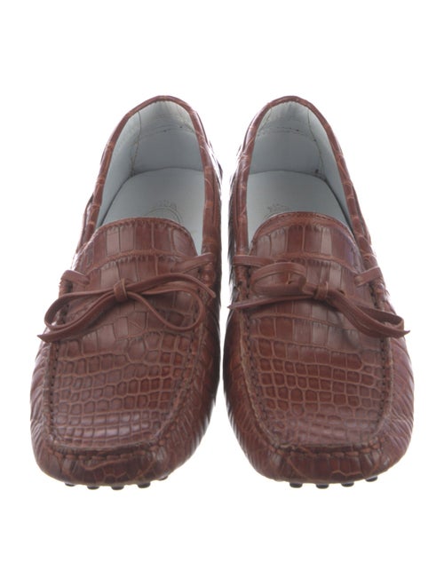 Tod's Embossed Leather Loafers