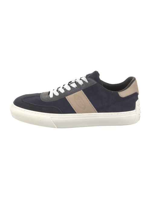 Tod's Suede Colorblock Pattern Sneakers