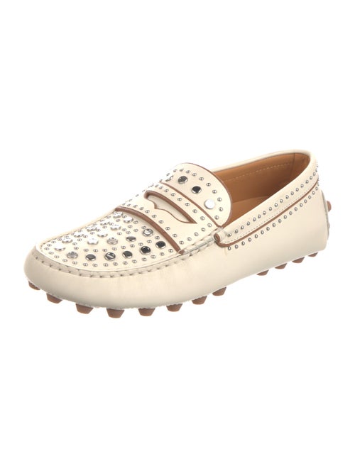 Tod's Leather Studded Accents Loafers