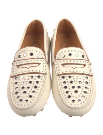 Tod's Leather Studded Accents Loafers
