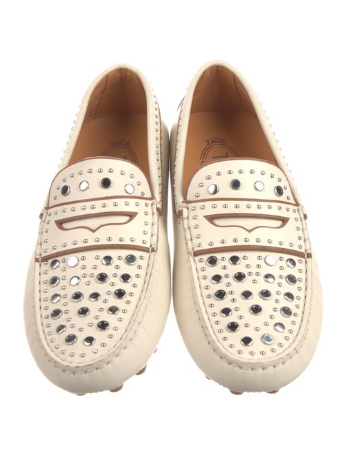 Tod's Leather Studded Accents Loafers