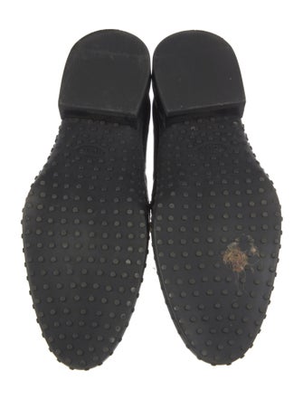 Tod's Patent Leather Animal Print Loafers