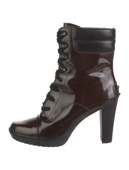 Tod's Patent Leather Lace-Up Boots