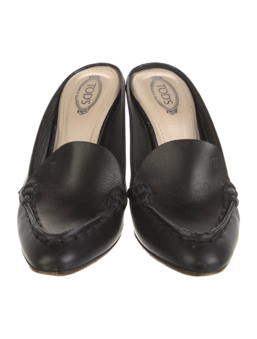 Tod's Leather Whipstitch Trim Mules