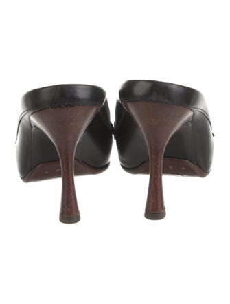 Tod's Leather Whipstitch Trim Mules