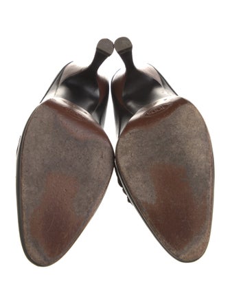 Tod's Leather Whipstitch Trim Mules