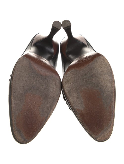 Tod's Leather Whipstitch Trim Mules