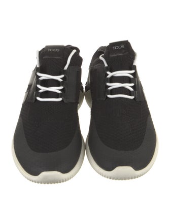 Tod's Mesh Leather Trim Embellishment Sneakers
