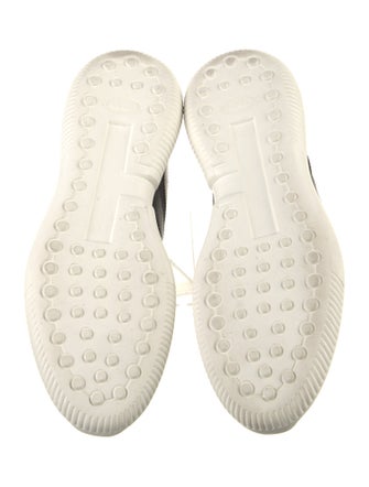 Tod's Mesh Leather Trim Embellishment Sneakers