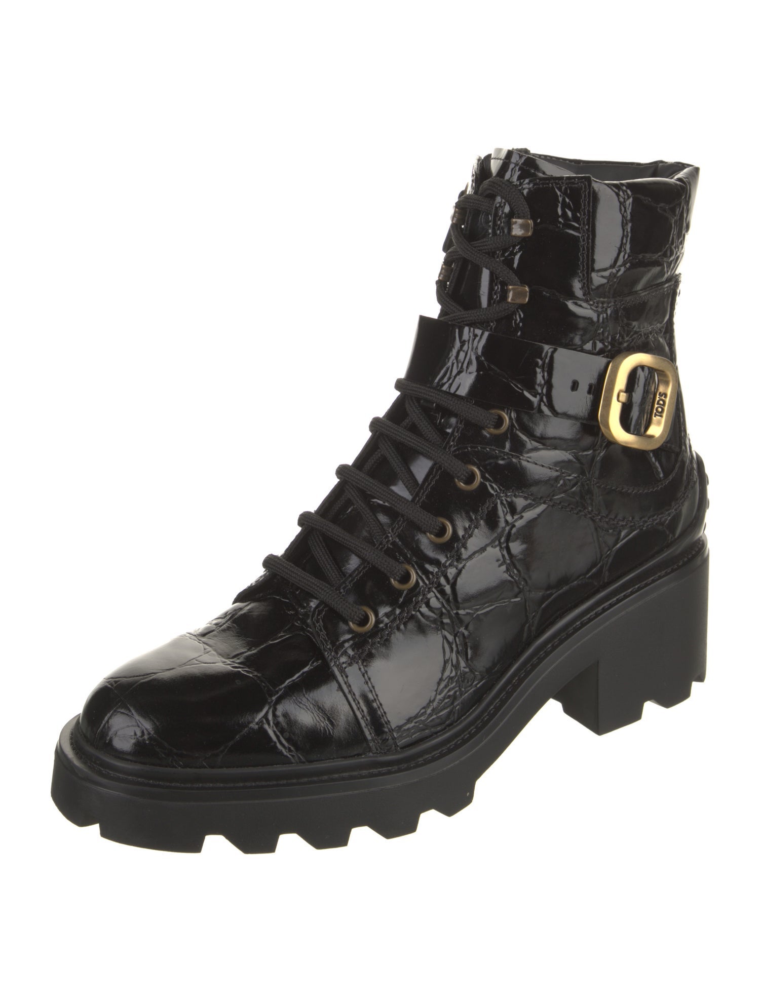 Tod's Leather Combat Boots