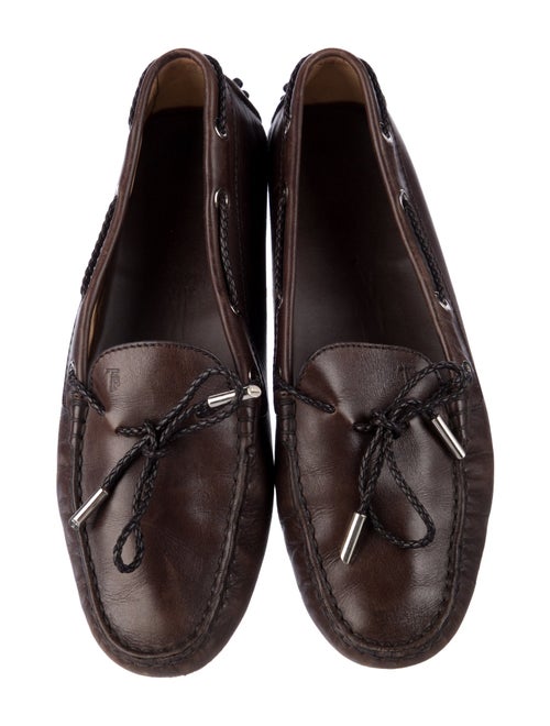 Tod's Leather Animal Print Loafers