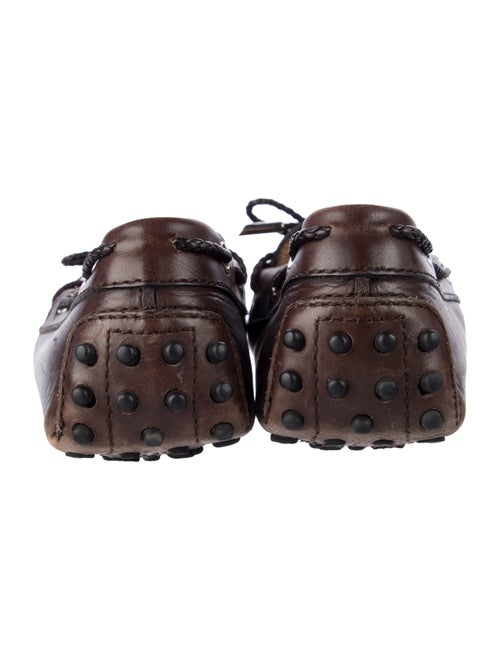 Tod's Leather Animal Print Loafers