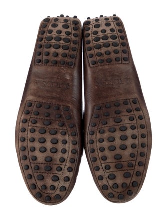 Tod's Leather Animal Print Loafers