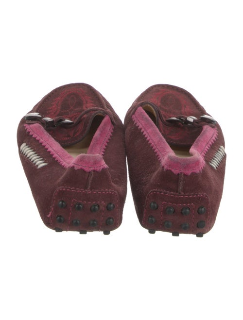 Tod's Suede Embroidered Accent Loafers