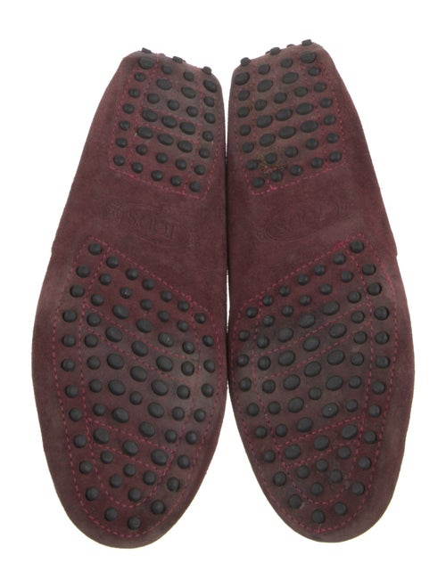 Tod's Suede Embroidered Accent Loafers