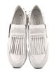 Tod's Leather Fringe Trim Accent Sneakers