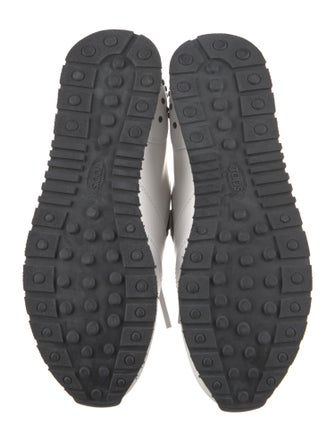 Tod's Leather Fringe Trim Accent Sneakers