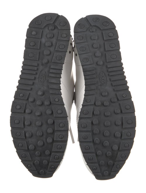 Tod's Leather Fringe Trim Accent Sneakers